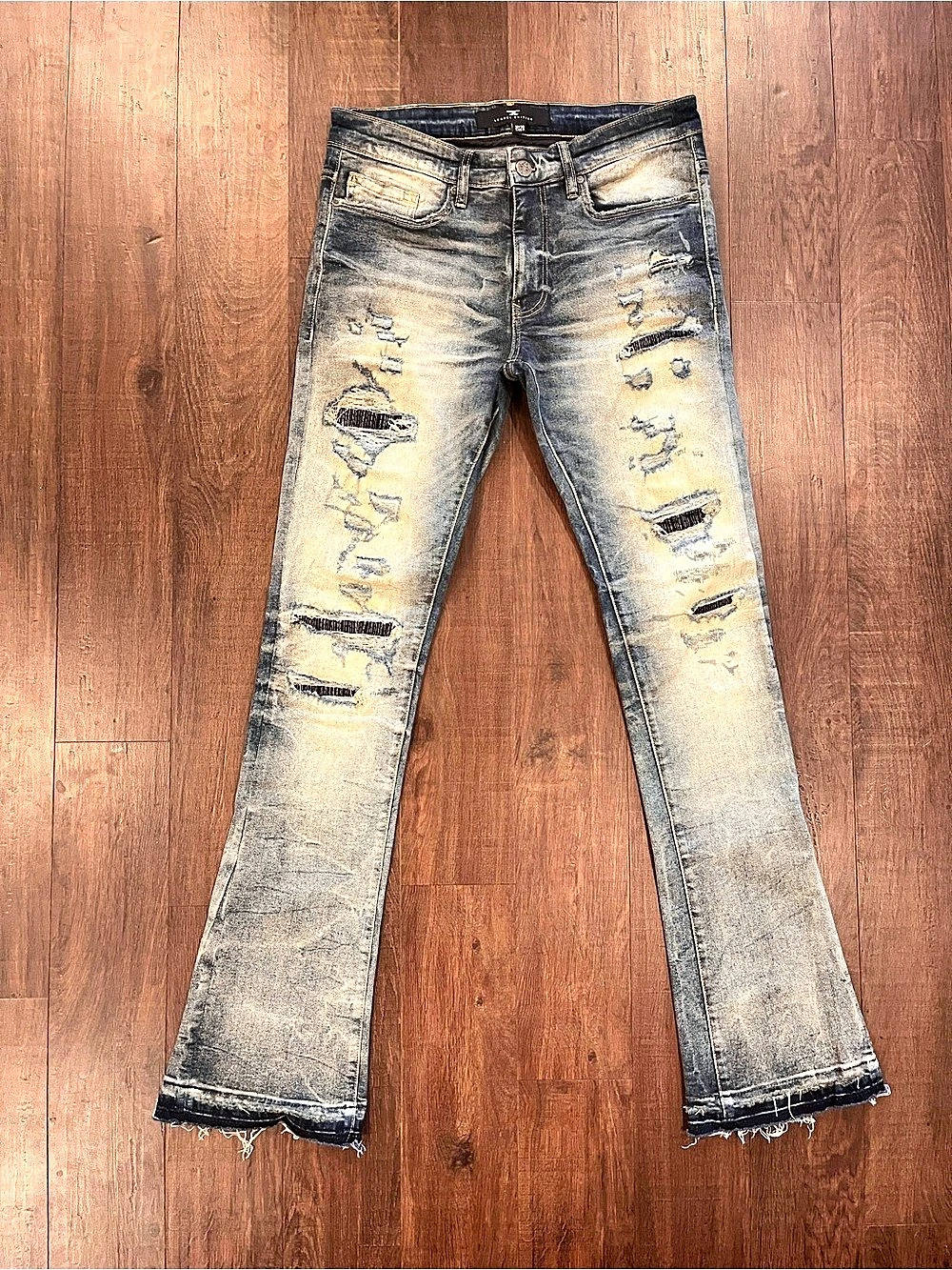 Jordan Craig Legacy Edition Theo Distressed Blue Jeans Mens 32x36 Streetwear